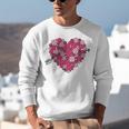 Valentine's Day Baseball Heart Softball Player Sports Lover Unisex Sweatshirt