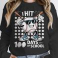 100 Days Of School Baseball Bat 100th Day Of School Unisex Sweatshirt