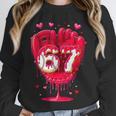 Baseball Drip Ice Cream Valentine Youth Boys Girls Sport Unisex Sweatshirt