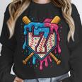 HUGvyn 7th Birthday Baseball Ice Cream Drip Number 7 Kid Boy Unisex Sweatshirt HUGvyn 7th Birthday Baseball Ice Cream Drip Number 7 Kid Boy Unisex Sweatshirt