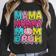 Retro Mama Mommy Mom Bruh Baseball Women Girls Unisex Sweatshirt