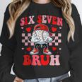 Six Seven 67 Bruh 6 7 Meme Baseball Ice Cream Drip Valentine Unisex Sweatshirt