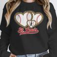 St Louis Leopard Heart Baseball Batter Boys Fan Unisex Sweatshirt