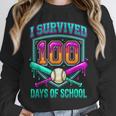 I Survived 100 Days Of School Baseball Drip Unisex Sweatshirt I Survived 100 Days Of School Baseball Drip Unisex Sweatshirt