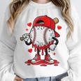 Baseball Drip Icecream Apparel Youth Boy Valentine Raglan Baseball Tee Unisex Sweatshirt