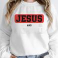 This Boy Runs On Jesus And Baseball Christian Baseball Unisex Sweatshirt