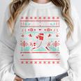 Ho Ho Homerun Baseball Ugly Christmas Sweater Party Hitter Unisex Sweatshirt