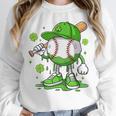 Kids Boys Happy St Patricks Day Kids Baseball Ice Cream Drip Unisex Sweatshirt