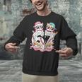67 Meme Kawaii Cats Baseball Ice Cream Drip 6 7 Kids Unisex Sweatshirt