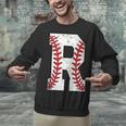 Baseball Alphabet Monogram Initial Letter R Unisex Sweatshirt Baseball Alphabet Monogram Initial Letter R Unisex Sweatshirt