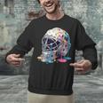Baseball Catcher Mask Ice Cream Dripping Baseball Boys Unisex Sweatshirt