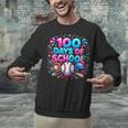 Baseball Ice Cream Drip 100 Days Of School Student Teacher Unisex Sweatshirt