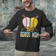 Bonus Mom Of Both Half Baseball Softball Ice Cream Drip Unisex Sweatshirt Bonus Mom Of Both Half Baseball Softball Ice Cream Drip Unisex Sweatshirt
