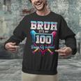 Bruh It's My 100 Days Of School Baseball Ice Cream Drip Boys Unisex Sweatshirt