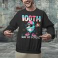 Dabbing Drippy 100th Days Of School Baseball Ice Cream Drip Unisex Sweatshirt