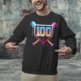 Happy 100 Days Of School Baseball Drip 100th Day Of School Unisex Sweatshirt Happy 100 Days Of School Baseball Drip 100th Day Of School Unisex Sweatshirt