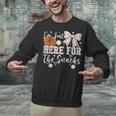 I'm Just Here For The Snacks Baseball Coquette Game Day Girl Unisex Sweatshirt I'm Just Here For The Snacks Baseball Coquette Game Day Girl Unisex Sweatshirt