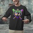 Mardi Gras Baseball Carnival Party Ice Cream Drip Boys Unisex Sweatshirt Mardi Gras Baseball Carnival Party Ice Cream Drip Boys Unisex Sweatshirt