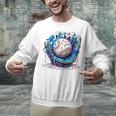 Baseball Drip For Boys Ice Cream Drip Youth Baseball Boys Premium Tri-Blend Unisex Sweatshirt