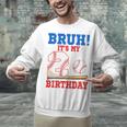 Bruh It's My 2nd Birthday Boy Baseball Themed Party Unisex Sweatshirt Bruh It's My 2nd Birthday Boy Baseball Themed Party Unisex Sweatshirt