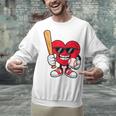 Heart Playing Baseball Valentines Day Unisex Sweatshirt