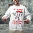 Hit Hard Run Fast Turn Left Baseball Player Premium Tri-Blend Unisex Sweatshirt Hit Hard Run Fast Turn Left Baseball Player Premium Tri-Blend Unisex Sweatshirt