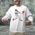 Valentines Baseball Batter Heart Player Silhouette Premium Tri-Blend Unisex Sweatshirt Valentines Baseball Batter Heart Player Silhouette Premium Tri-Blend Unisex Sweatshirt
