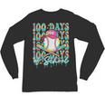 100 Days Of School Drip Baseball 100th Day Baseball School Unisex Long Sleeve T-Shirt