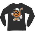 Spooky Jack O Lantern Baseball Halloween Costumes Boys Unisex Long Sleeve T-Shirt