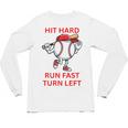 Hit Hard Run Fast Turn Left Baseball Player Premium Tri-Blend Unisex Long Sleeve T-Shirt Hit Hard Run Fast Turn Left Baseball Player Premium Tri-Blend Unisex Long Sleeve T-Shirt