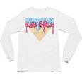 Ice Cream Baseball Cone Dripping Sprinkles Kids Boys Summer Premium Tri-Blend Unisex Long Sleeve T-Shirt