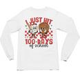 I Just Hit 100 Days Of School Baseball 100th Day Teacher Kid Unisex Long Sleeve T-Shirt