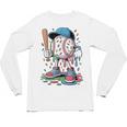 Melting Slime Sprinkle Baseball Mascot With Bat Unisex Long Sleeve T-Shirt