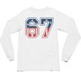 Number 67 USA Raglan Baseball Tee Unisex Long Sleeve T-Shirt