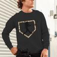 Camo Home Plate Camouflage Baseball Batter Youth Boys Unisex Long Sleeve T-Shirt