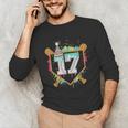 17th Birthday Baseball Drip Number 17 Year Old Birthday Boy Unisex Long Sleeve T-Shirt