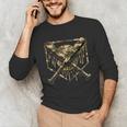 Baseball Drip Ice Cream Camo Home Plate Bats Sports Game Day Unisex Long Sleeve T-Shirt