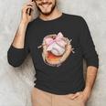 Baseball Drip Ice Cream Coquette Pink Bow Baseball Player Unisex Long Sleeve T-Shirt Baseball Drip Ice Cream Coquette Pink Bow Baseball Player Unisex Long Sleeve T-Shirt