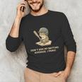 Baseball Frog Saying Batting Retro Artwork Unisex Long Sleeve T-Shirt Baseball Frog Saying Batting Retro Artwork Unisex Long Sleeve T-Shirt