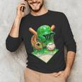 Baseball Life Style Ice Cream Drip Green Unisex Long Sleeve T-Shirt Baseball Life Style Ice Cream Drip Green Unisex Long Sleeve T-Shirt