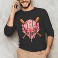 Baseball Pink Camo Ice Cream Youth Boys Girls Unisex Long Sleeve T-Shirt Baseball Pink Camo Ice Cream Youth Boys Girls Unisex Long Sleeve T-Shirt