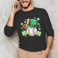 Baseball St Patricks Day Lucky Baseball Player Shamrock Unisex Long Sleeve T-Shirt Baseball St Patricks Day Lucky Baseball Player Shamrock Unisex Long Sleeve T-Shirt