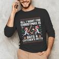 Christmas Baseball Bats Catcher Mitts Holiday Tee Unisex Long Sleeve T-Shirt