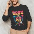 Christmas Gingerbread Bruh 67 Baseball Ice Cream Drip Kids Unisex Long Sleeve T-Shirt Christmas Gingerbread Bruh 67 Baseball Ice Cream Drip Kids Unisex Long Sleeve T-Shirt
