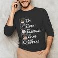 Eat Sleep Baseball Anime Repeat Japanese Otaku Unisex Long Sleeve T-Shirt