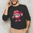 Ice Cream Drip Baseball Valentine's Day Spots Baseball Drip Unisex Long Sleeve T-Shirt