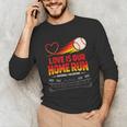 Love Is Our Home Run Baseball Valentine Couple Unisex Long Sleeve T-Shirt Love Is Our Home Run Baseball Valentine Couple Unisex Long Sleeve T-Shirt