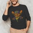 Six Seven 6 7 Baseball Skull Drip Halloween Horror Sports Unisex Long Sleeve T-Shirt