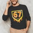 Six Seven 67 Meme Gen Alpha Slang Baseball 101 Unisex Long Sleeve T-Shirt