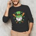 St Patricks Day Baseball Drip Ice Cream Baseball Home Plate Unisex Long Sleeve T-Shirt